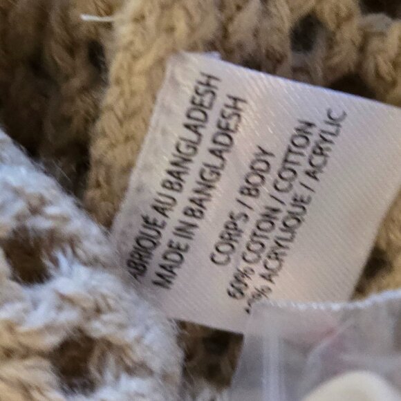 Beige Polo Knit Cardigan XL - Picture 5 of 7